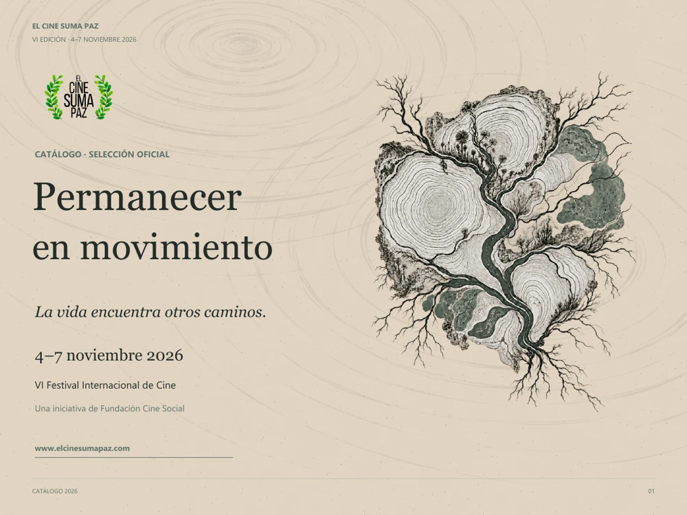 Portada del catálogo Permanecer en movimiento: cauces, raíces y anillos sobre papel cálido