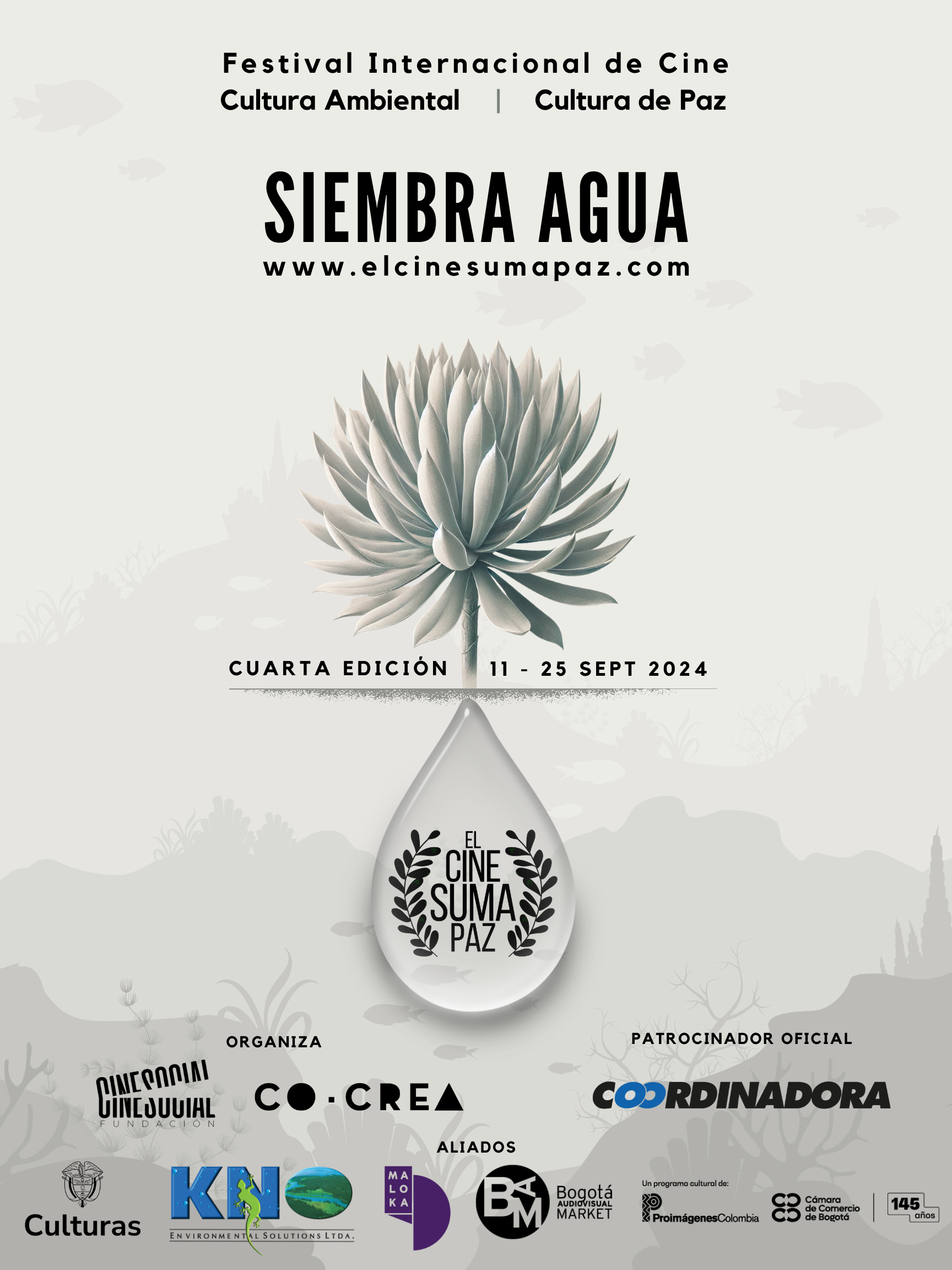 Afiche original de la cuarta edición, Siembra Agua, 2024