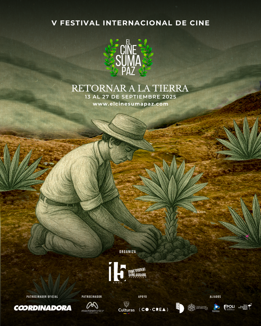 Afiche original de Retornar a la tierra, quinta edición, 2025